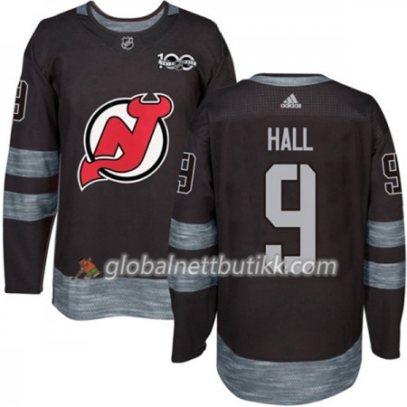 New Jersey Devils Hockeydrakt Taylor Hall 9 1917-2017 100th Anniversary Svart Adidas Authentic - Herre